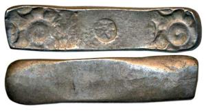 Archaic Punch Marked Coinage, attributed to Gandhara Janapada, Silver 5 Shana, 11.22g, Ben