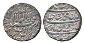 Shah Jahan, Silver Rupee, 11.3g, Burhanpur Mint, AH 1040/3, Kalima within leaf like quatre