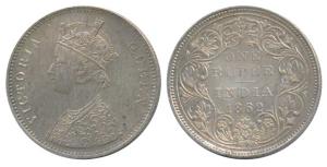 Victoria Queen, Silver Rupee, 1862, Bombay Mint, A / II / 0 / 10, (Prid 93). About Uncircu