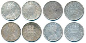 Victoria Empress, Silver Rupee (4), 1885, Calcutta Mint, A1 / I / C incuse, (Prid 124); Bo