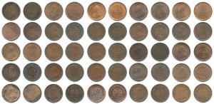 George V, Copper ½ Pice (25), 1912, Calcutta Mint, (Prid 745); 1913, Calcutta Mint, (Prid 