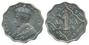 George V, Cupro-Nickel, 1 Anna, 1915, Bombay Mint, (Prid 945). Brilliant Uncirculated, Ver