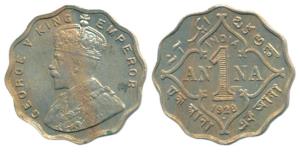 George V, Cupro-Nickel, 1 Anna, 1928, Bombay Mint, normal dot, (Prid 956). About Uncircula