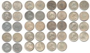 George V, Silver ¼ Rupee, 1912, Calcutta Mint, (Prid 441); Bombay Mint (Prid 454); 1913, C