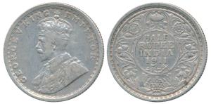 George V, Silver ½ Rupee, 1911, Calcutta Mint, (Prid 318). Very Fine+, Extremely Rare.