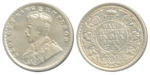 George V, Silver ½ Rupee, 1915, Calcutta Mint, (Prid 322). Very Fine, Rare.