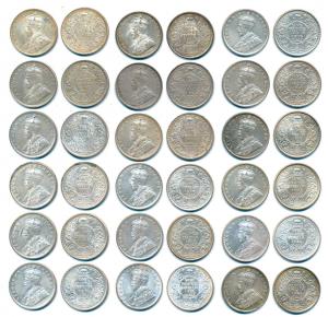 George V, Silver Rupee (18), 1912, Calcutta Mint, (Prid 208); Bombay Mint, (Prid 218); 191