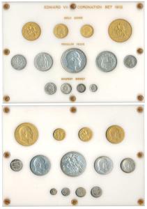 Great Britain, Gold and Silver, Edward VII, 1902, set of 13 Proof ’Long Set’, Gold 5, 2, 1