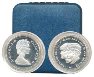 Great Britain, Silver Crown, 1981, 28g, Marriage of Prince Charles & Lady Diana. Proof, in