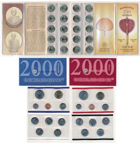 United States of America, 2000 Uncirculated Set (2), Philadelphia & Denver Mints; Sri Lank