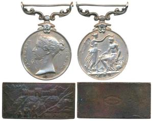 Indian General Service Silver Medal, Queen Victoria, bar missing, 1854, awarded to 336 Pte