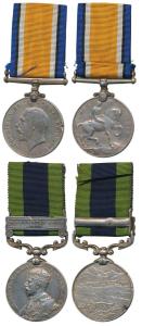 Pair, George V, Silver British War Medal 1914-18 and India General Service Medal, bar Afgh