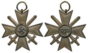 Nazi Germany World War II, War Merit Cross with two swords. Extremely Fine, Scarce.