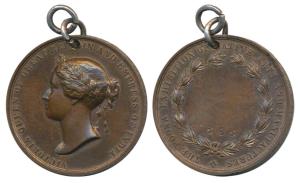 Poona Exhibition, Copper Medal, obv. bust of Victoria, rev. The Poona Exhibition of Native