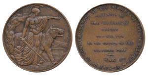World War I, Bombay Peace Medal, Copper, Presented by The Citizens of Bombay 23rd Nov 1918