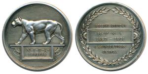 Army Rifle Association India, Silver, 93.85g, Lioness with N.I.R.A. (North India Rifle Ass