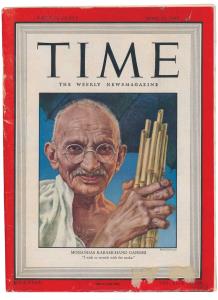 Time Magazine, June 30 1947, Mahatma Gandhi featured on the cover page and caption below “
