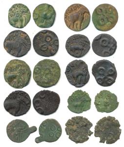 Satavahanas, Potin Unit (4), Satakarni, Pulumavi and Yajna Satakarni, Tarhala Type, elepha