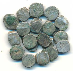 Guptas, Kumaragupta I (c. AD.414-455), Silver Drachma (22), bust of ruler on obv., stylize