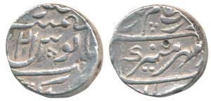 Aurangzeb (AH 1068-1118, 1658-1707 AD), Silver Rupee, 11.51g, Akbarnagar Mint, RY 21 (KM 3