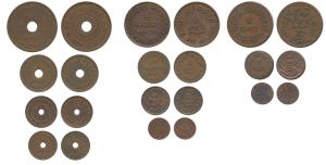 Khengarji III (VS 1932-1998, 1875-1942 AD), Copper 3 Dokda, 1 ½ Dokda, Dokda and Trambiyo,