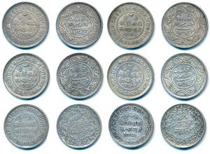 Khengarji III, Silver 2½ Kori (6), with the name of Victoria (2), George V (2), Edward VII