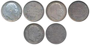 Edward VII, Silver Rupee (3), 1903, Calcutta Mint, (Prid 189); Bombay Mint, B raised below