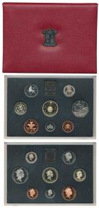 Great Britain, Elizabeth II, Proof Set, 2 Pounds to Penny, 1994, commemorating the Bank of