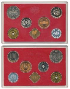 Japan, Uncirculated Set, 1 Yen to 500 Yen, 1994. Within original packaging. (6)