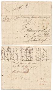 1838 pre-stamp cover to UK inscribed ”To go by first steamer from Bombay to the Red Sea” w