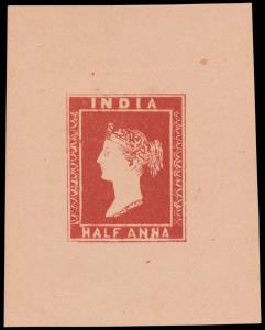 1890 Essay of the proposed design with head of Queen Victoria ½a deep reddish-brown (Spenc