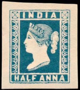 1894 Essay of the first adopted design ½a blue (Spence #98). Fine.