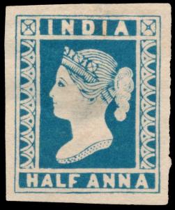 1894 Essay of the first adopted design ½a blue (Spence #98). Fine.