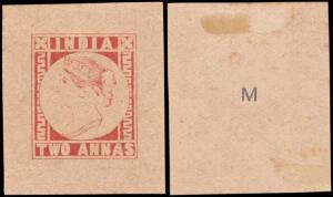 1890 Essay 2a brownish-red rectangular un-adopted design with ”SPECIMEN’ in large sans ser