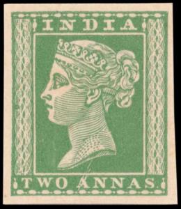 1883 Essay 2a green adopted design on yellowish white wove paper (Spence #79). Fine.