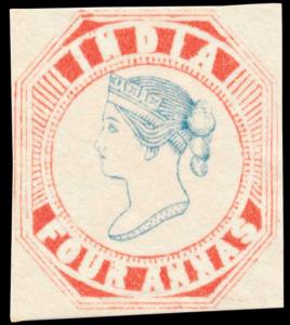 1894 Essay 4a blue and red (Spence #61). Fine.