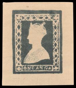 1890 Essay 1a black Gothic head (Spence #7). Fine.