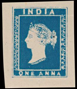 1890 Essay 1a deep blue on yellowish wove paper (Spence #30). Fine.