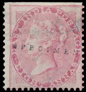1856-64 8a carmine Die I ovpt. ”SPECIMEN” in serif caps 15.5mmx1.25mm, imperf on top, Samu