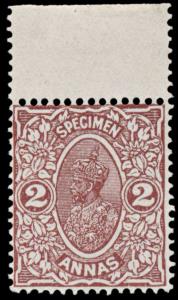 1925 Delhi Specimen KG V 2a brown. Fine.