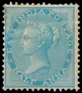 1856 ½a blue, Die I, on yellowish to white paper, no wmk., SG37, part of original gum, MLH