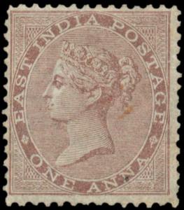 1856-64 1a deep brown on yellowish to white paper, no wmk., SG40, gum toned, MLH. Fine.