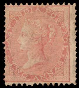 1856-64 2a dull pink on yellowish to white paper, no wmk., SG41, MLH. Fine.