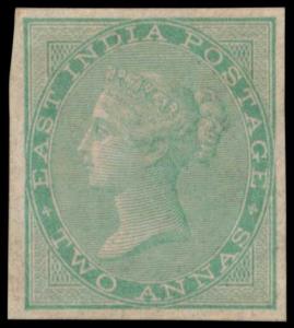 1856-64 2a yellow green, imperf, prepared for use but not officially issued, attractive mi