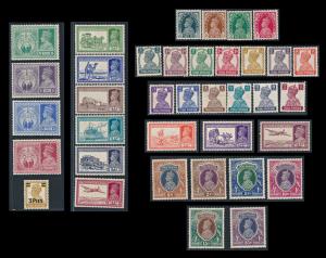 1937-46 KG VI multiple star wmk., SG247-82, complete set, MLH. Fine. (37)