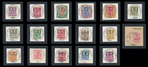 1921 “H.R.H. THE PRINCE OF WALES CAMP P.O./25DEC 21” on KG V set to 5R + extras each on se