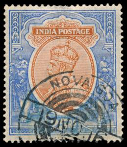 India used in French India KG V 25r with “NOVA GOA”. Fine.