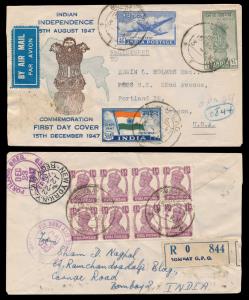 1947 Jai Hind set of 3, SG301-303, (12a with small skinning on surface) on private registe