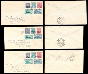 1954 International Commission in Indo-China, Archaeological series 3p to 12a, ovpt. with C