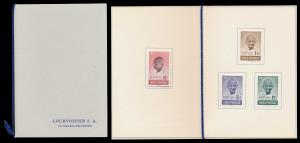 1948 M. Gandhi set of 4, SG305-08, COURVOISIER folder. Very Fine, Scarce.